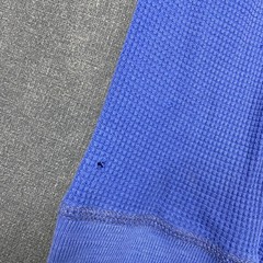 American Eagle Outfitters Thermal Shirt Mens Small Blue Crew Neck Waffle Knit