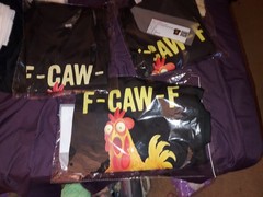 F-CAW-F FUNNY CHICKEN T SHIRT
