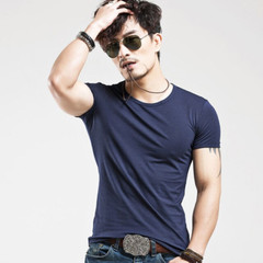 La Camisa De Manga Camiseta Corta De Algodón Para Hombres Verano Casual Cuello V