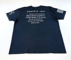 Men’s Grunt Style Black T Shirt Size XXL – Veteran with Definition on Back – EUC