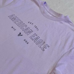 American Eagle MediumSuper Soft Men’s Crew Neck Graphic Tee Purple