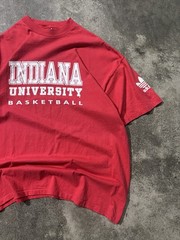 Indiana Hoosiers Basketball T-Shirt Adidas Single Stitch XL Made In Usa Red Vtg