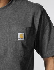 Men’s Heavyweight Pocket T-Shirt Loose Fit Workwear Cotton Short Sleeve Tee