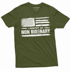 I identify as Non Bidenary Funny Tee shirt Political Shirt Anti Biden Mens Tee