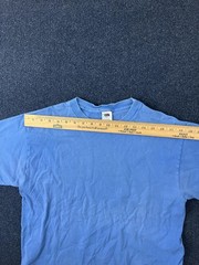Fruit of the Loom Shirt Mens Medium Blue Easy to Wear 100% Cotton Crewneck