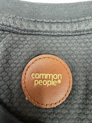 Common People Popcorn Texture Shirt Garment Dye Relaxed Fit Gray M Ribbed Sleek