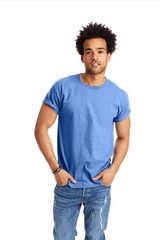 Hanes 5250 4XL 5XL Authentic Short Sleeve Men’s Cotton T-Shirt Carolina Blue