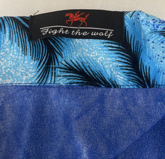 Beach & Palm Tree Hawaiian Shirt Fight The Wolf Men’s Summer Shirt Size XL