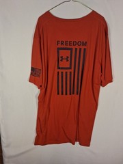 Under Armour Men’s 3XLT Orange Freedom Flag Loose Fit T-Shirt