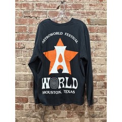 Travis Scott Astroworld Festival Houston Texas Long Sleeve Shirt Black Large