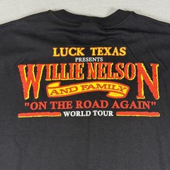 Hanes Beefy T-Shirt Men’s XL Black Willie Nelson Spirit On The Road Again Tour