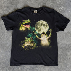 Frog Moon Vintage Graphic T Shirt Retro Nature Cottagecore Unisex Tee