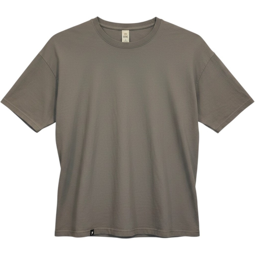 Cove USA Mens 2X Heavyweight Cotton T-Shirt Grey Brown Boxy Fit Streetwear 2XL