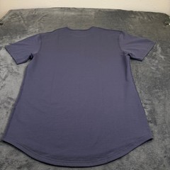 BYLT Drop Cut Lux T Shirt Mens Large Blue Curved Hem Stretch Short Sleeve
