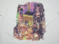 VTG Hard Rock Cafe Paris T-Shirt Mens Large Heavy Tee Spellout Logo Retro