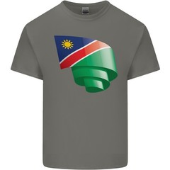 Curled Namibia Flag Namibian Day Football Mens Light Cotton T-Shirt