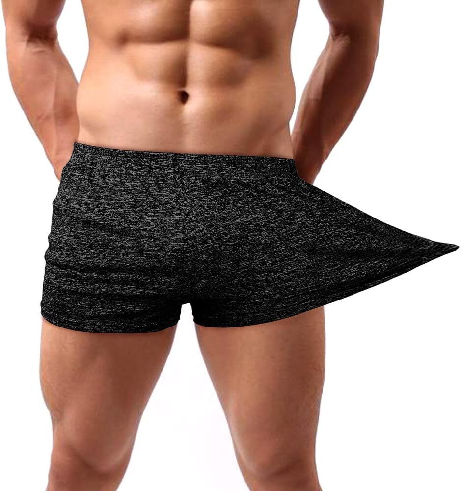 Men’s Bodybuilding Shorts 3 Inch Inseam Workout Large/3″ Inseam, Black