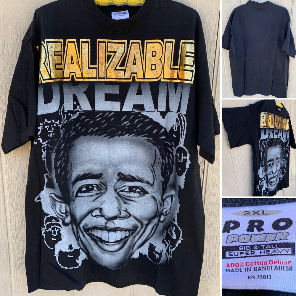 Realizable Dream T-Shirt Barack Obama likeness size 2XL PRO Power big & tall