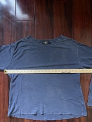 Double RL RRL Ralph Lauren Waffle Knit Long Sleeve Tee Blue Heather X-LARGE