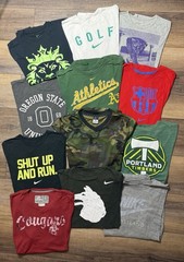 Lot Of 12 athletic Nike Graphic Tee Shirts All Sizes Below In Description