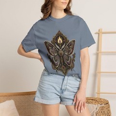 Gothic Paisley Moth Reliquary T-Shirt Graphic