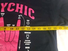 Psychic Reading T Shirt Adult Black Pink Palm Graphic Planets Elements Size M