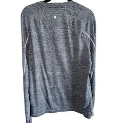Lululemon Surge Long Sleeve Henley Sz Medium Space Dye Camo Black Dark Slate