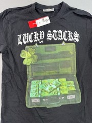 Headgear Classics Men’s T-Shirt Lucky Slacks Graphic Print Size Medium Tee NEW