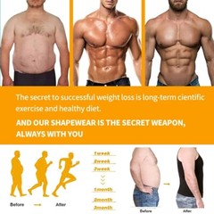 Men’s Slimming Body Shaper Vest Abs Abdomen Compression Shirt Workout Tank Tops#