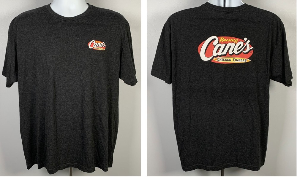 Raising Canes Chicken Fingers Logo T Shirt Mens XL Polyester Cotton Rayon