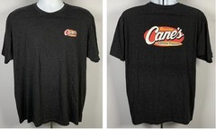 Raising Canes Chicken Fingers Logo T Shirt Mens XL Polyester Cotton Rayon