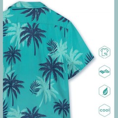 Hawaiian Shirt Men Aloha Summer Casual Beach Button-Down Cruise Holiday Party UE