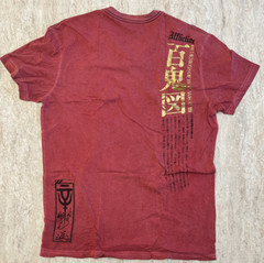 *RARE AFFLICTION HEROS & DEMONS Red Gold Foil Samurai Mens L EXCELLENT CONDITION