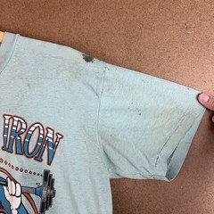 VTG 80s Faded Thrashed Ratty California Raisins Pumping Iron T-Shirt Med USA