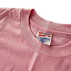 Vintage Hanes Heavyweight 50/50 Blank Pink T Shirt USA Single Stitch Size Large