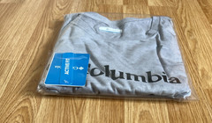 Mens COLUMBIA T-SHIRT Sportswear Grey Heather SUPER SOFT FEEL COTTON L/XL/2XL