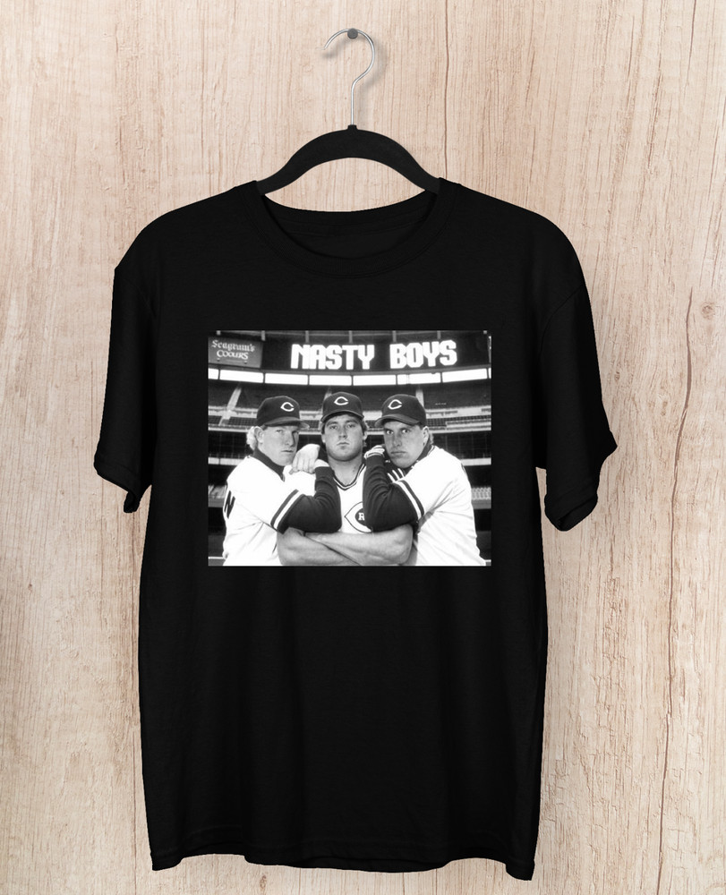 Cincinnati Reds Nasty Boys T-shirt Black Cotton Tee Sizes S-5XL JJ4560