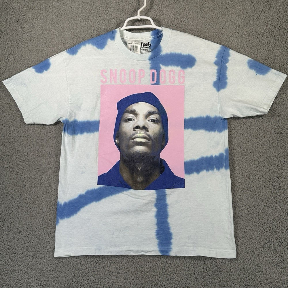 Snoop Dog Shirt Mens XL White Rap Tie Dye Calvin Broadus Streetwear Hip Hop 90’s