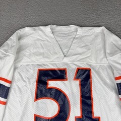 Vintage Champion Football Jersey Mens XL White Mesh USA Made #51 Dean 80s/90s