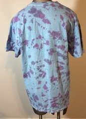 Mad Engine Smile T Shirt L Large Blue Tie Dye Groovy Funky Double Face Cotton