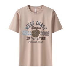 New Fashion Diamond Rhinestones Bulldog Luxury Men T-Shirt High Quality