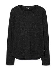 John Varvatos Collection Men’s Vera Distressed Jacquard Textured Crew Tee Black
