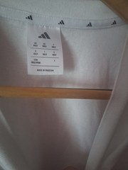 adidas Men’s Big & Tall White Solid Crew Neck Logo T-Shirt Short Sleeve 3XLT