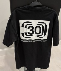 Men’s eBay Open Swag Black T-Shirt Size Medium M Logo Shrink Free Vicente
