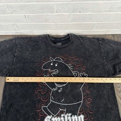 Smiling Friends Charlie Two Sided T Shirt Men Size XL Black Distressed Graphic