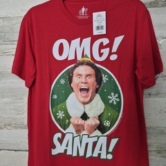 Elf Will Ferrel Omg Santa! Christmas T-Shirt Men’s Size Small