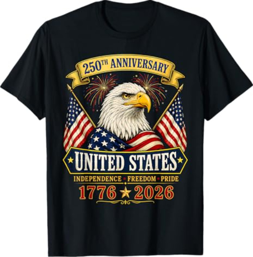 250 Anniversary USA 4th of July Patriotic 250 Years American T-Shirt