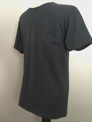 ATHLETIC WORKS DRIWORKS Dark Gray Short Sleeve Crew Neck Pocket T-Shirt Sz S