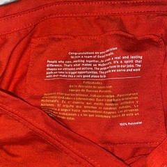 Ronald McDonald House Red Short Sleeve T Shirt Size L Postman Dog