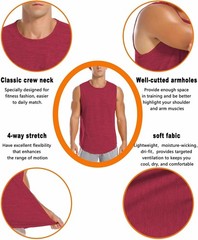 3 Pack Men’s Muscle Shirts Sleeveless Dry Fit Gym Workout Tank Top Gym